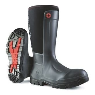 Dunlop Snugboot Pioneer Slip-On Wellington Boots - Black