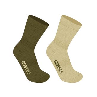 Hoggs Field Pro Thermal Socks - Olive/Oatmeal (Pack of 2)