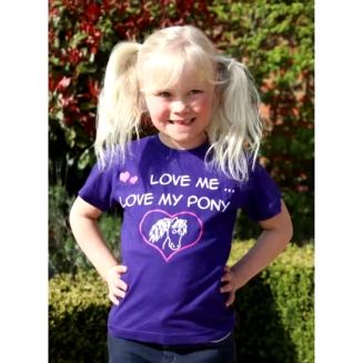 British Country Collection "Love me Love my Pony" Childrens T-Shirt