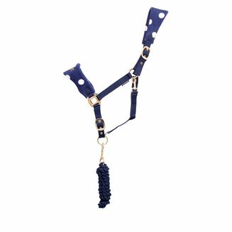 Supreme Products Dotty Fleece Head Collar &amp; Lead Rope