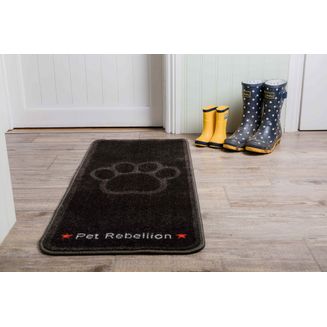 Pet Rebellion Stop Muddy Paws Black Dog Mat
