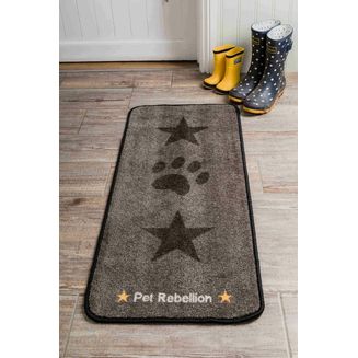 Pet Rebellion Stop Muddy Paws Stars Dog Mat