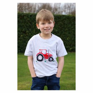 British Country Collection Big Red Tractor Childrens T-Shirt