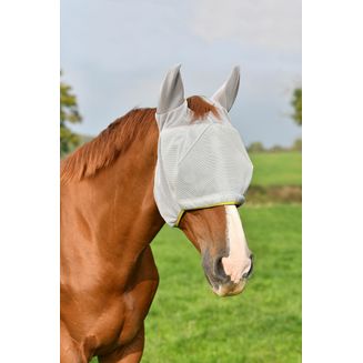 EQUILIBRIUM FIELD RELIEF MIDI FLY MASK &amp; EARS GREY/YELLOW