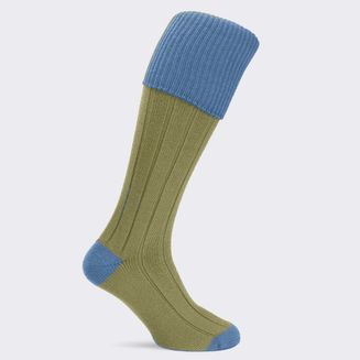 Pennine Pembroke Shooting Sock - Caspian (Blue)