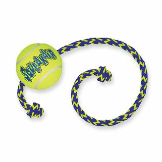 KONG SQUEAKAIR BALL WITH ROPE