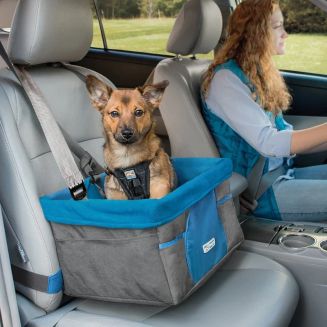 Kurgo Heather Charcoal/BLue Dog Booster Seat