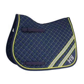 HyWither Pony Reflector Saddle Pad - Yellow/Silver