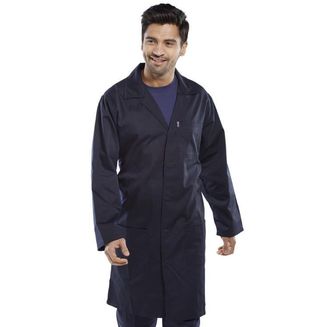 Click Warehouse &amp; Lab Coat - Navy Blue Warehouse