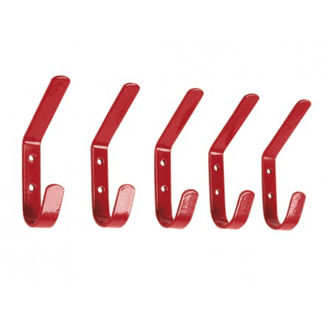 Stubbs Red Hat &amp; Coat Hook Bag of 5 (S95)