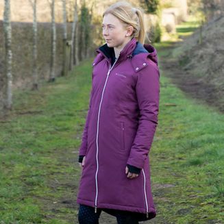 Hy Equestrian Women's Synergy Guard Waterproof Long Coat - Navy