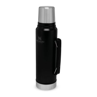 Stanley Classic Hot &amp; Cold Insulated Steel Drinks Bottle - 1 Litre (Matte Black)
