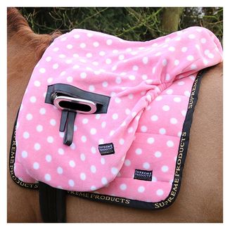 Supreme Products Ride on Dotty Fleece Saddle Cover - One Size
