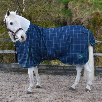 WHITAKER JACOB LIGHTWEIGHT TUROUT RUG NAVY/GREEN