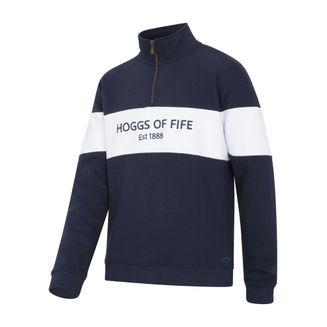 Hoggs Dumfries 1888 Gents 1/4 Zip Navy/White Sweatshirt