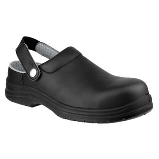 Amblers Safety FS514 Antistatic Slip on Safety Clogs (Black)