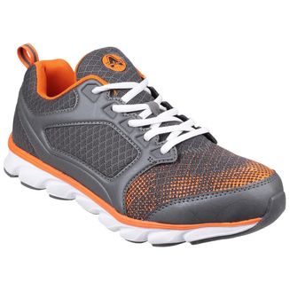 Amblers Safety AS707 Lightweight Non Leather Trainers (Grey/Orange)