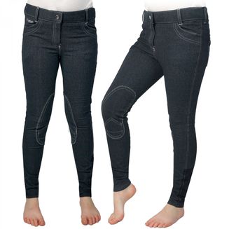 WHITAKER B150K RAWDON DENIM KNIT KIDS BREECHES INDIGO