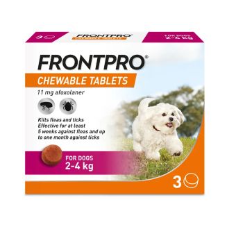 FRONTPRO® Chewable Tablets Flea &amp; Tick Treatment for Dogs - Pack of 3