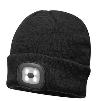 Portwest Beanie Headlight With Rechargeable LED - Black