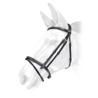 Whitaker Br052 Valencia Deluxe Flash Bridle with Reins Black
