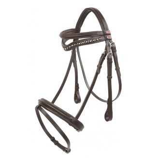 Whitaker Br073 Lynton Flash Bridle with 2 Browbands Havana