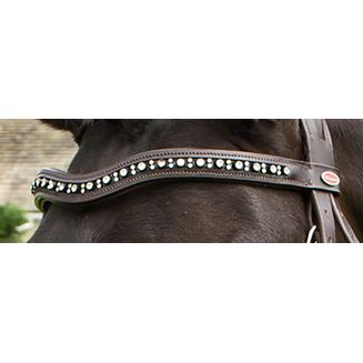 Whitaker Br073bb Lynton Curved Diamante Browband Havana Light Havana