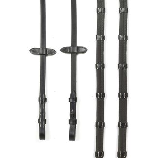 Whitaker Rer100 Billet 9-Loop Reins Black