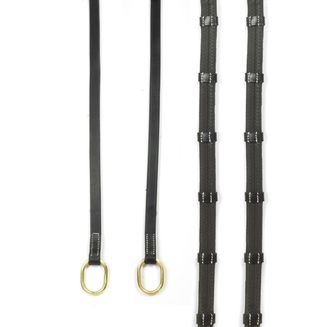 Whitaker Rer102 Oblong 9-Loop Reins Black