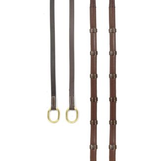 Whitaker Rer102 Oblong 9-Loop Reins Havana