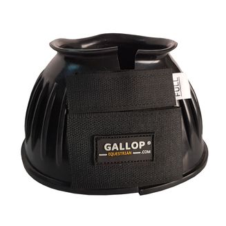 Gallop Double Taped Pvc Ribbed Over Reach Boots Black