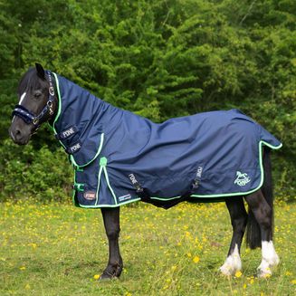 Gallop Ponie Duraproof Lightweight Turnout Combo Turnout Rug Navy