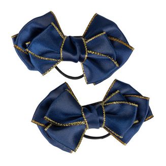 Supreme Products Picture Perfect Navy/Gold Hair Bows (One Size)