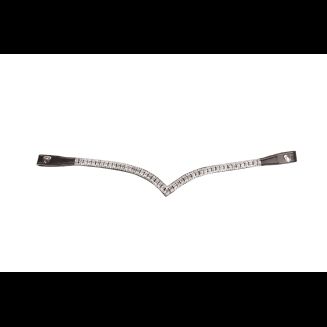 ProPresicce Signature V Diamante Browband by Hy Equestrian with Black/Silver Diamantes