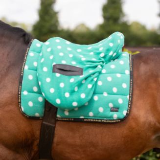 Supreme Products Ride on Dotty Fleece Saddle Cover - One Size