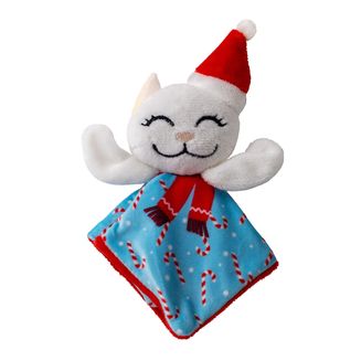 Kong Holiday Cat Crackles Santa Kitty Candy Cane Poncho Cat Toy