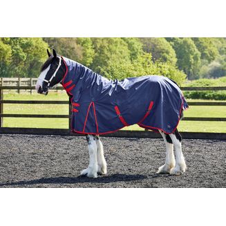 Firefoot Turnout Rug Fixed Neck 100g Navy/Red