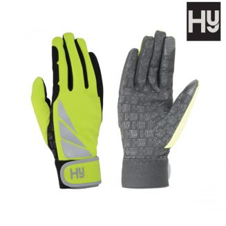 Reflector GlowGuard Riding Gloves by Hy Equestrian