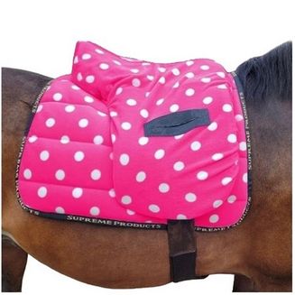 Supreme Products Ride on Dotty Fleece Saddle Cover - One Size