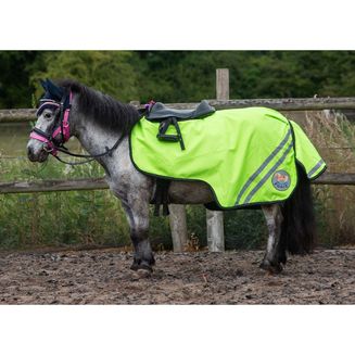 Gallop Ponie Retro Reflective Mesh Exercise Sheet Yellow