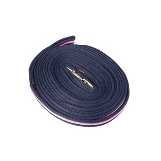 Hy Equestrian Soft Webbing Lunge Rein Navy/Pink