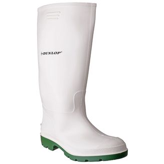 Dunlop Pricemaster Wellington Boots - White/Green