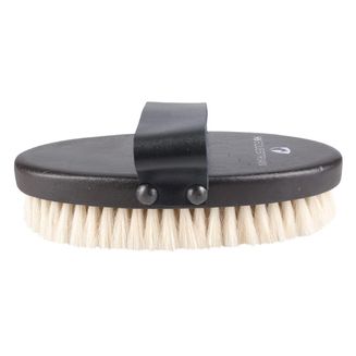 Progroom Deluxe Body Brush/Goat Hair By Hy Equestrian Dark Brown