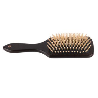 Progroom Deluxe Wooden Mane &amp; Tail Brush By Hy Equestrian Dark Brown