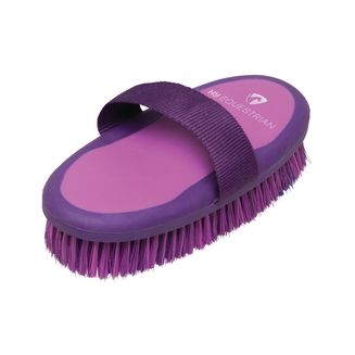 Progroom Two-Tone Body Brush By Hy Equestrian Purple/Pink