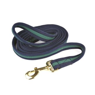 Hy Equestrian Soft Webbing Lead Rein No Chain Navy/Green