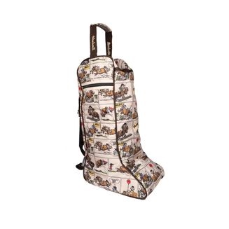 Hy Equestrian Thelwell Comic Chaos Boot Bag Taupe