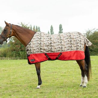 Stormx Original 100g Turnout Rug Thelwell Comic Chaos Taupe/Red