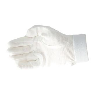 Hy Equestrian Cotton Pimple Palm Gloves White