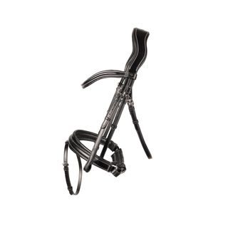 Hy Equestrian Propresicce Pelle Crank Leather Bridle Blk/Slv Black/Silver